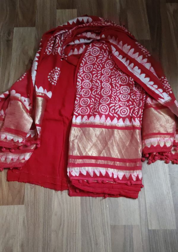 Batik Print Model Suit Three Piece
